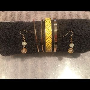 Costume Bangle Bracelets and earrings